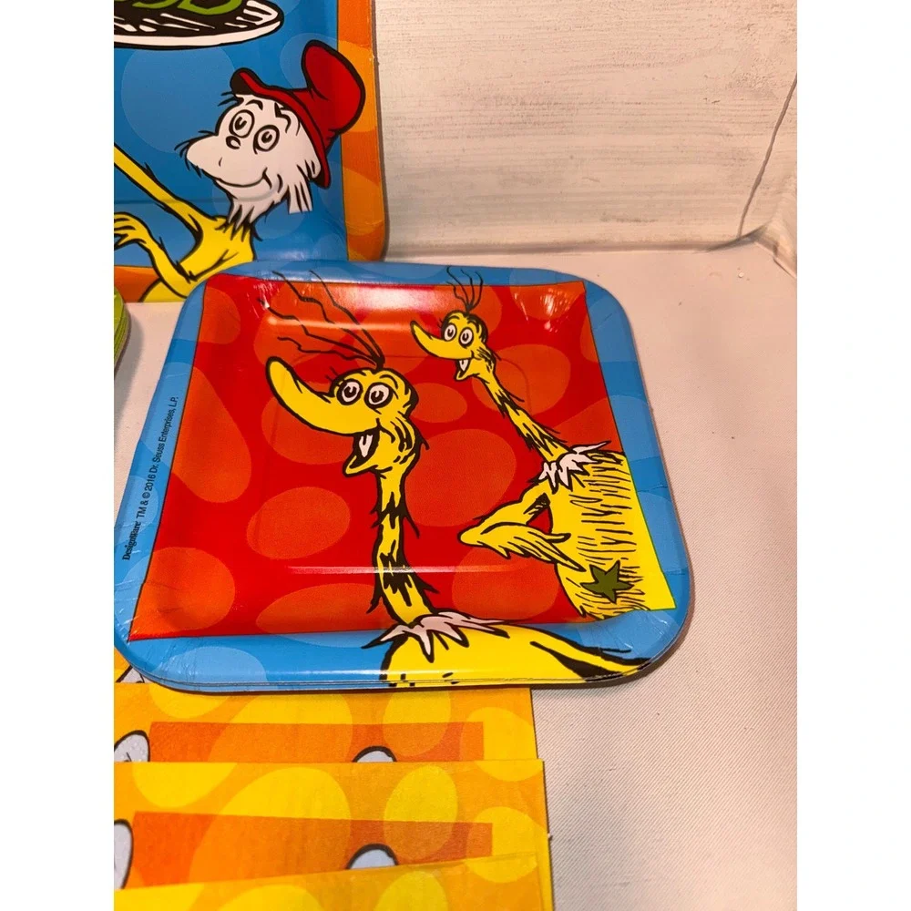 Dr Seuss Party Supplies Set DesignWare Plates Napkins Cat in the Hat Horton 2016